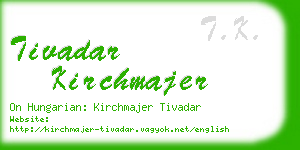 tivadar kirchmajer business card